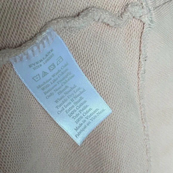 Everlane The Classic French Terry Pink Sweater Dress w/ Pockets Women's Medium - Picture 5 of 6